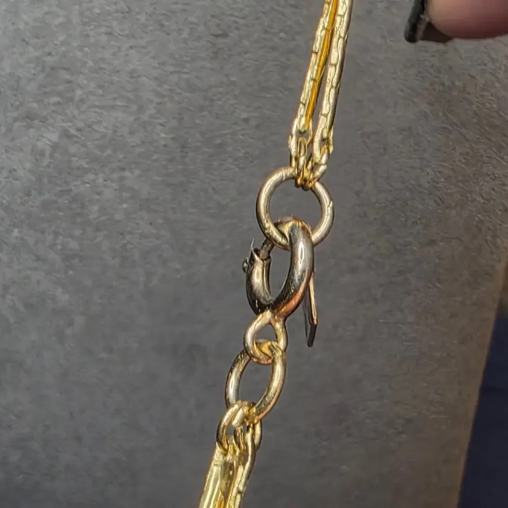 Sarah Coventry Double Chain Layered Necklace Long 24-26" Gold Tone 334 - Picture 7 of 9